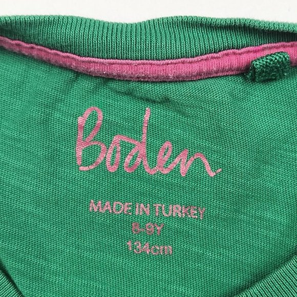 Mini Boden Star Pocket Slub T-Shirt in Sapling Green sz 8-9Y - Picture 5 of 7